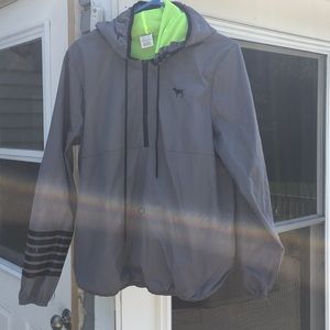 Gray windbreaker